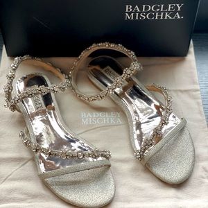 Badgley Mischka Zia Crystal Embellished Sandal 7.5